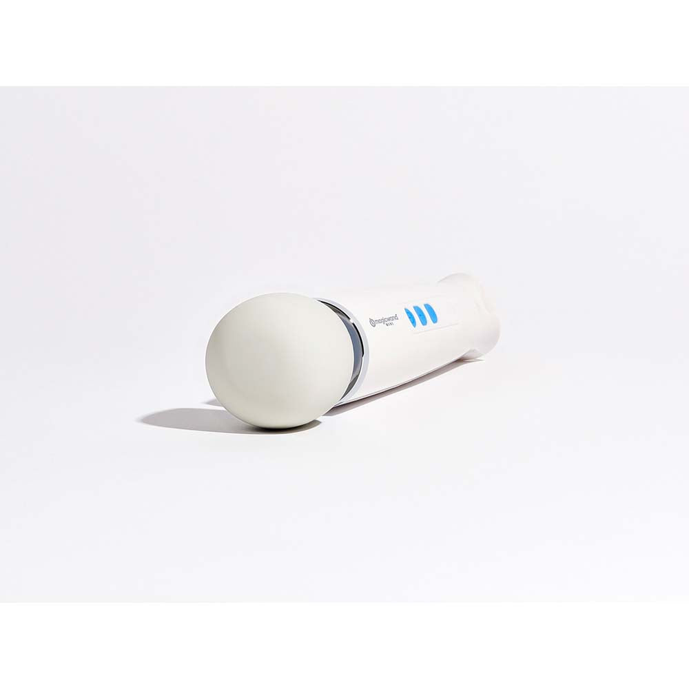 Magic Wand Mini Rechargeable Personal Massager with a white spherical head and white handle.