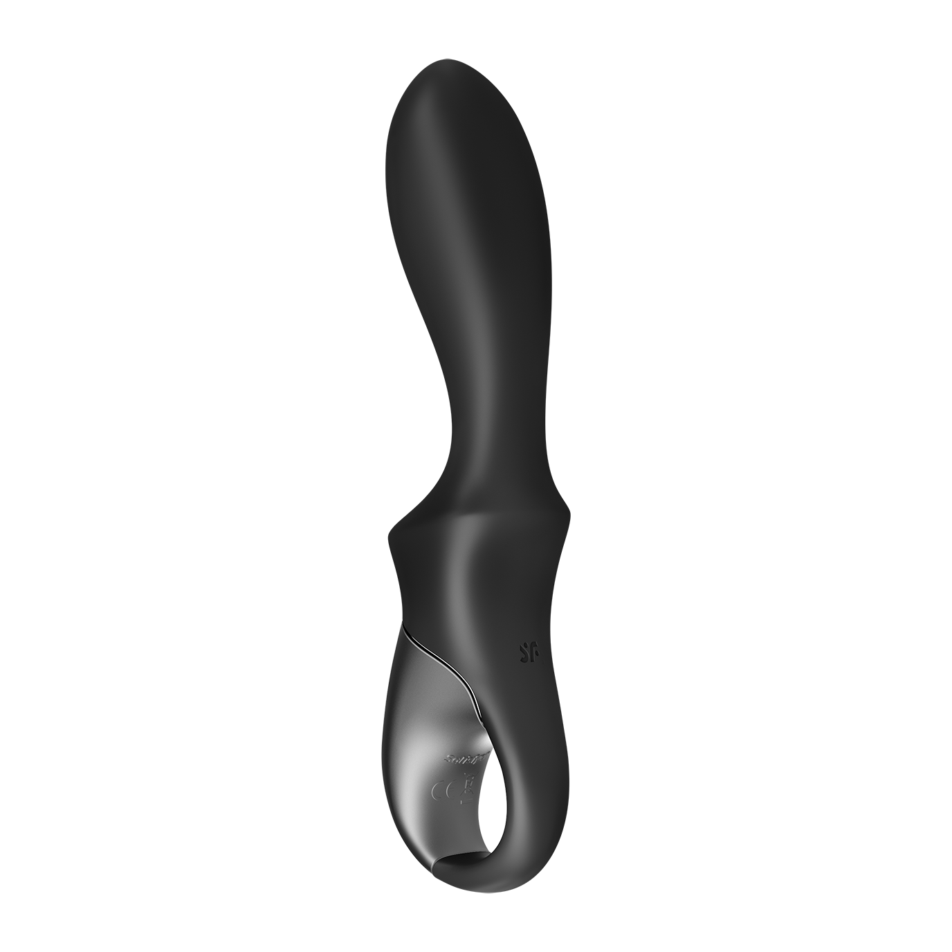Black Satisfyer app-controlled anal vibrator with heating function.