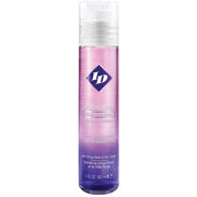 ID Pleasure water-based tingling lubricant in a pink and purple bottle.