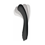 Black flexible silicone vibrator with motion blur effect.