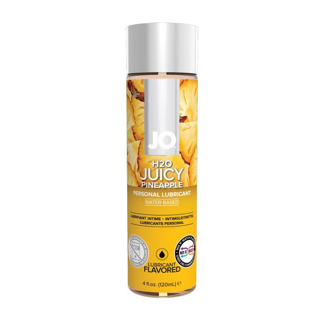 JO H2O Juicy Pineapple personal lubricant, water-based, 4oz bottle.