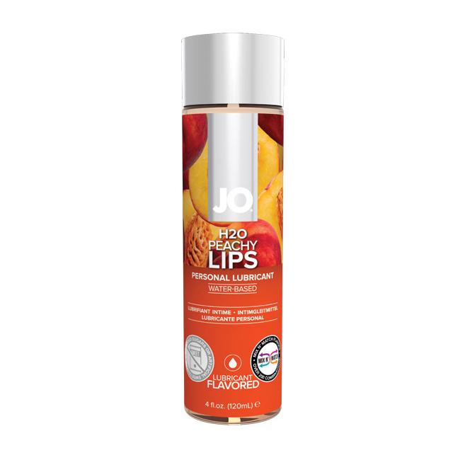 JO H2O Peachy Lips personal lubricant, water-based, 4oz.