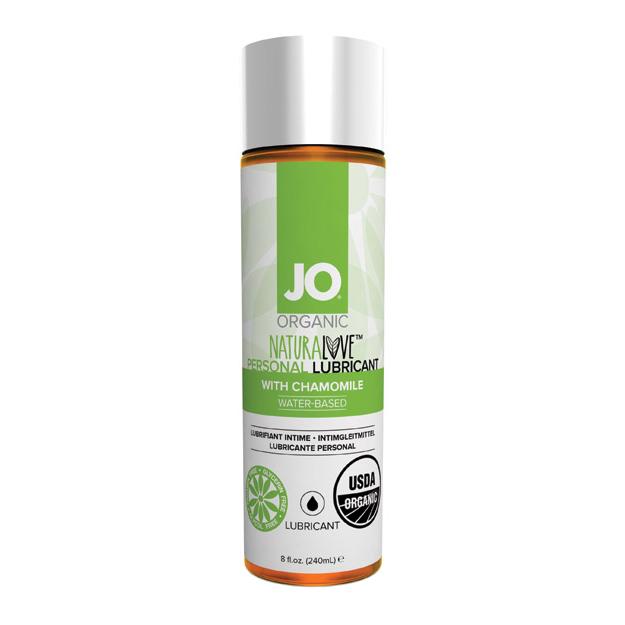JO Naturalove organic personal lubricant with chamomile and agave.