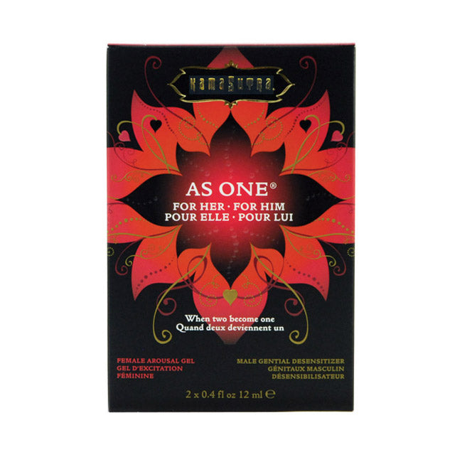 Kama Sutra As One kit for him and her with floral design.