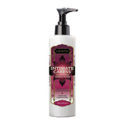 Kama Sutra Intimate Caress Passionate Pomegranate shave creme in a pump bottle.