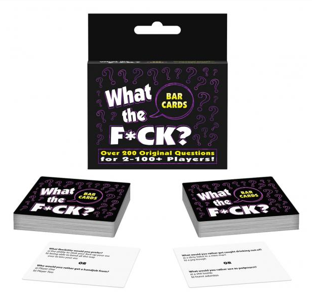 What The F*ck Bar Cards adult drinking game with box and card decks.