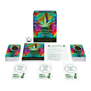 Potheads Against Sanity card game with question and answer cards.