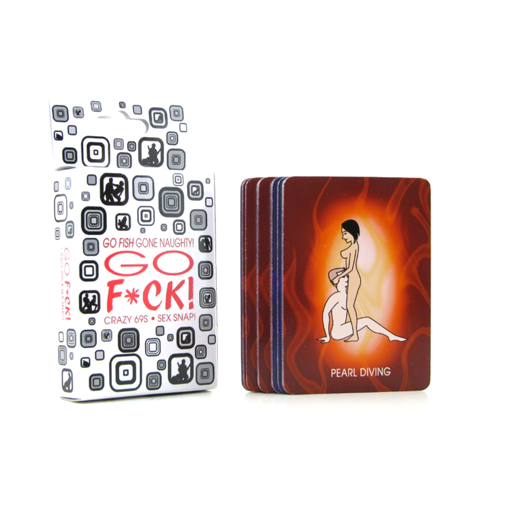 Go F*ck! adult card game with 52 position cards and a box.