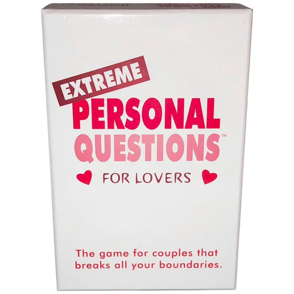 Extreme Personal Questions for Lovers card game box.