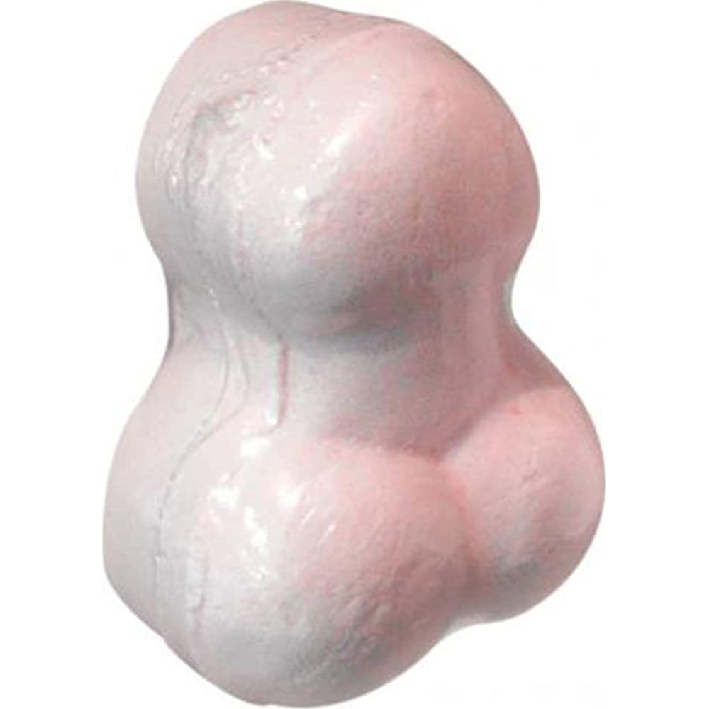 Strawberry Champagne bath bomb in a novelty pecker shape.