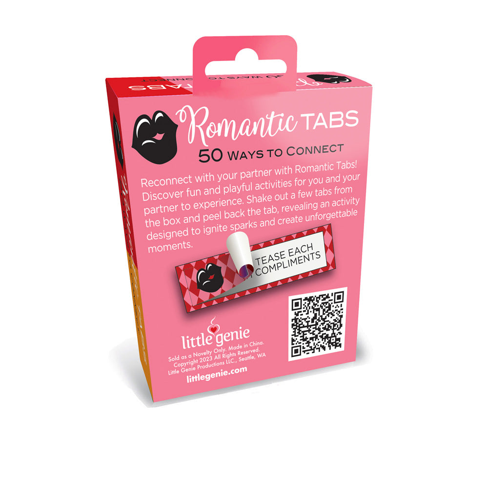 Romantic Tabs couple activity game with 50 ways to connect.