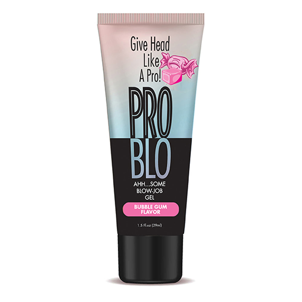 A tube of bubblegum flavored oral lubricant gel.