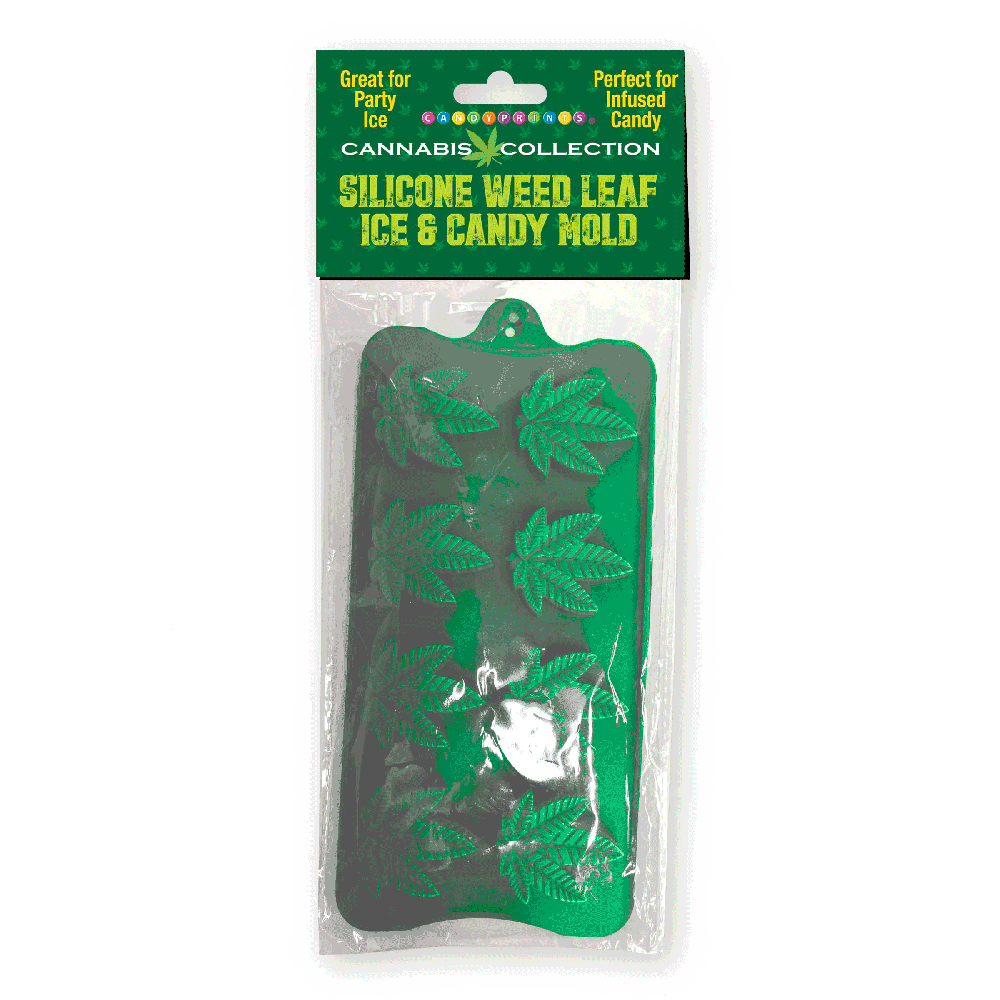 Cannabis leaf silicone mold tray for candy and ice.