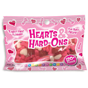 Bag of heart and penis shaped candies with "Hearts & Hard-Ons" text.