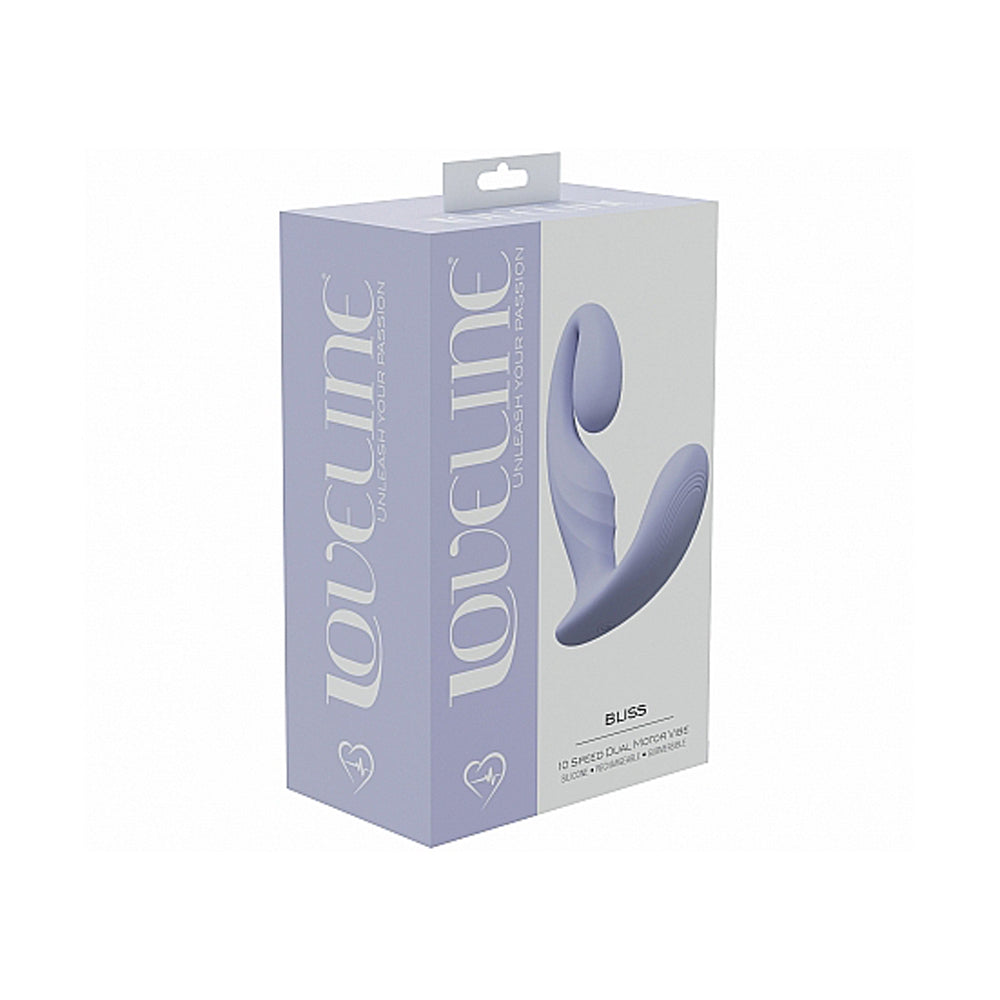 A purple box with the Loveline logo and an image of a purple vibrator.