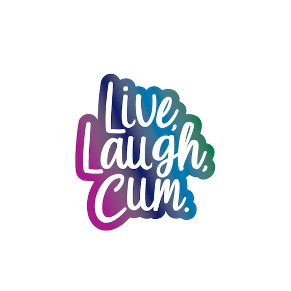 Live Laugh Cum iridescent enamel lapel pin