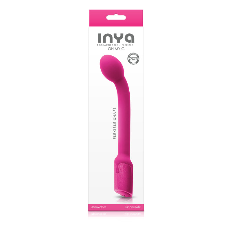 Pink flexible G-spot wand with "Oh My G" branding.