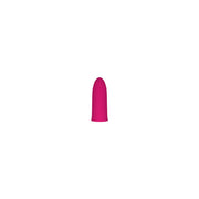 Pink mini rechargeable vibrator with a rounded tip.
