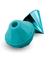Sugar Pop Jewel teal stimulator showing the air pulse opening