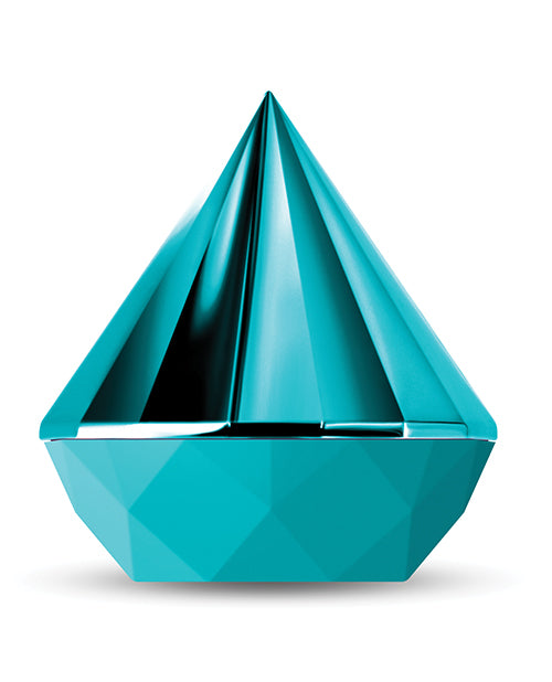 Sugar Pop Jewel teal stimulator gem-shaped silicone body