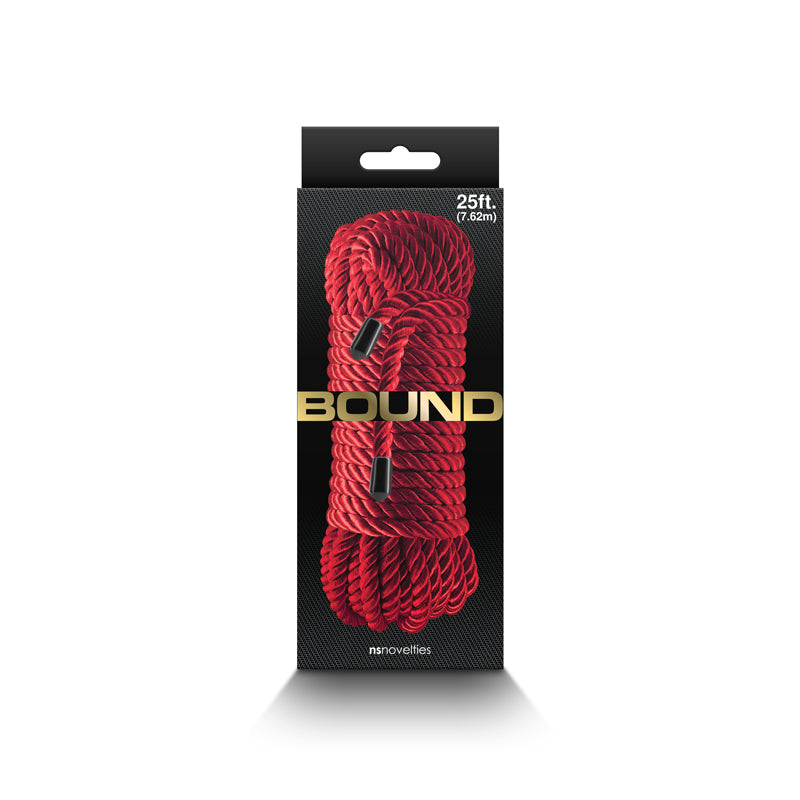 Red 25ft soft cotton bondage rope with "BOUND" branding.