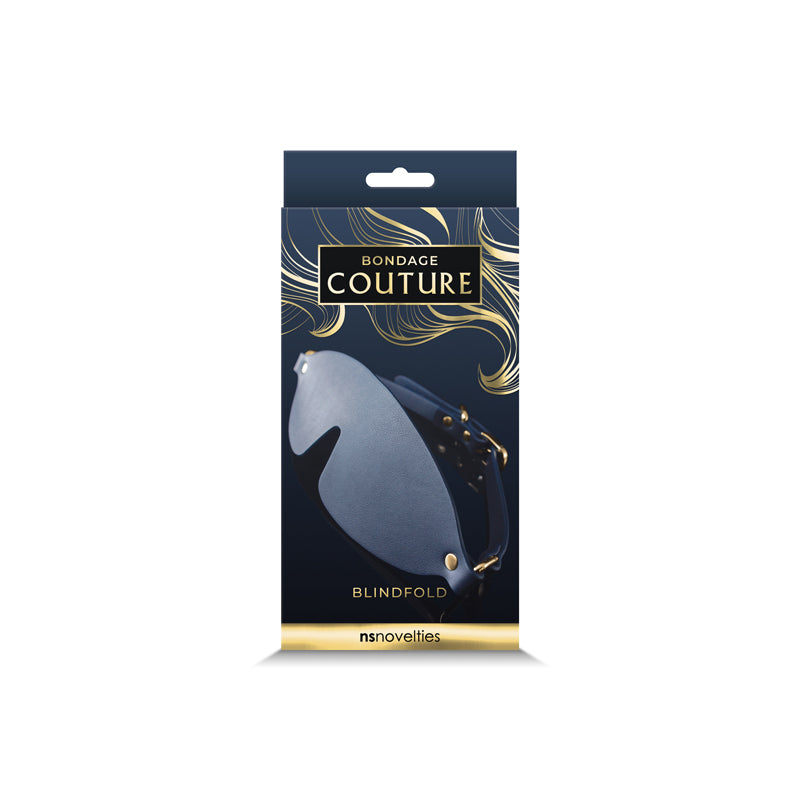Navy blue blindfold with nickel-free hardware from NS Novelties.