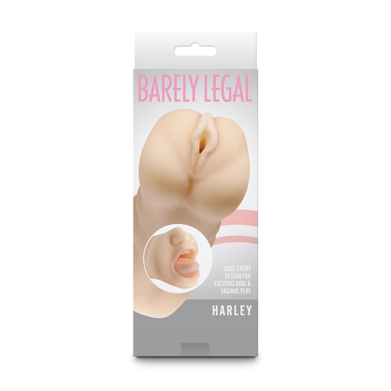 Harley stroker male masturbator with dual entry design.