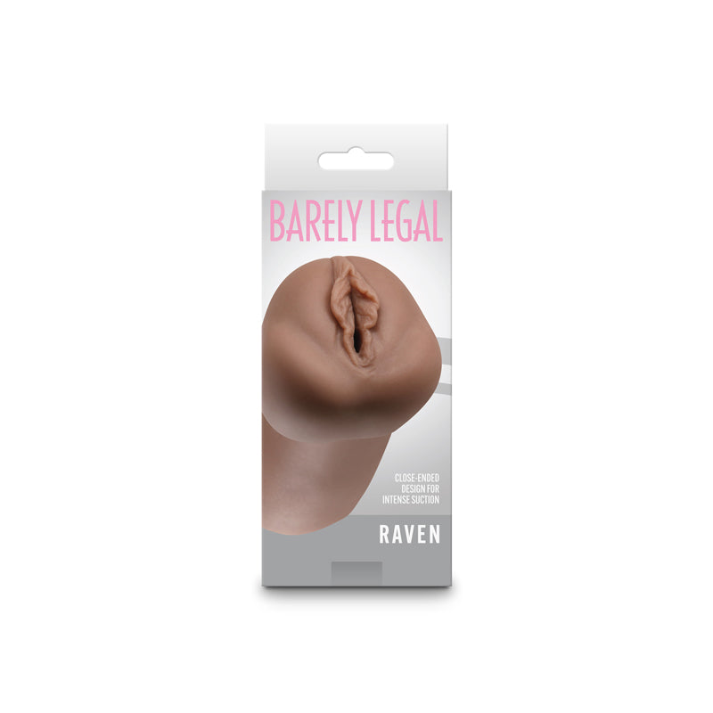 Raven textured stroker in packaging.
