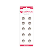 10-pack of Dragon LR44 AG13 alkaline watch batteries.