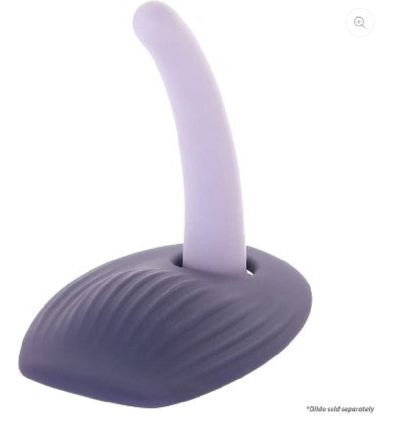 App-controlled hands-free vibrating grinding pad in gray.