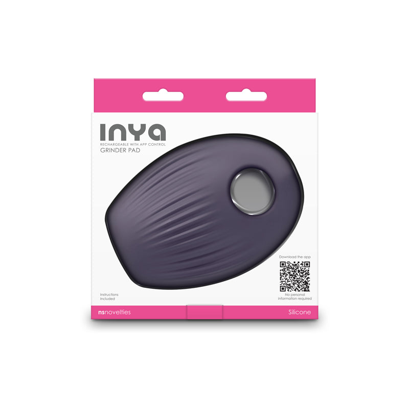 Gray app-controlled vibrating grinding pad made of silicone.