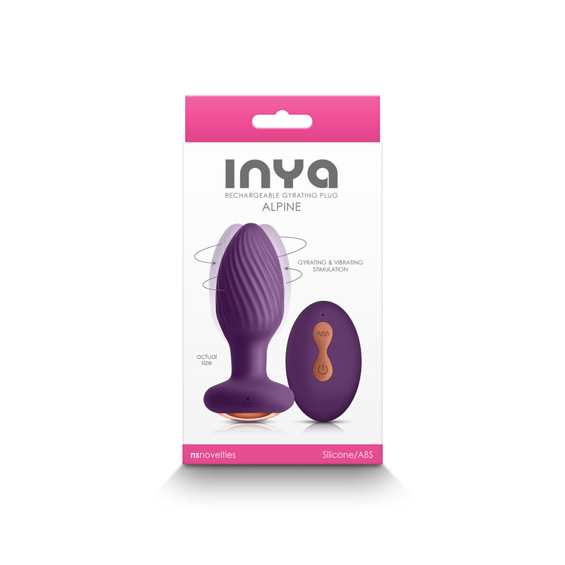 Purple INYA Alpine vibrating remote control anal plug.