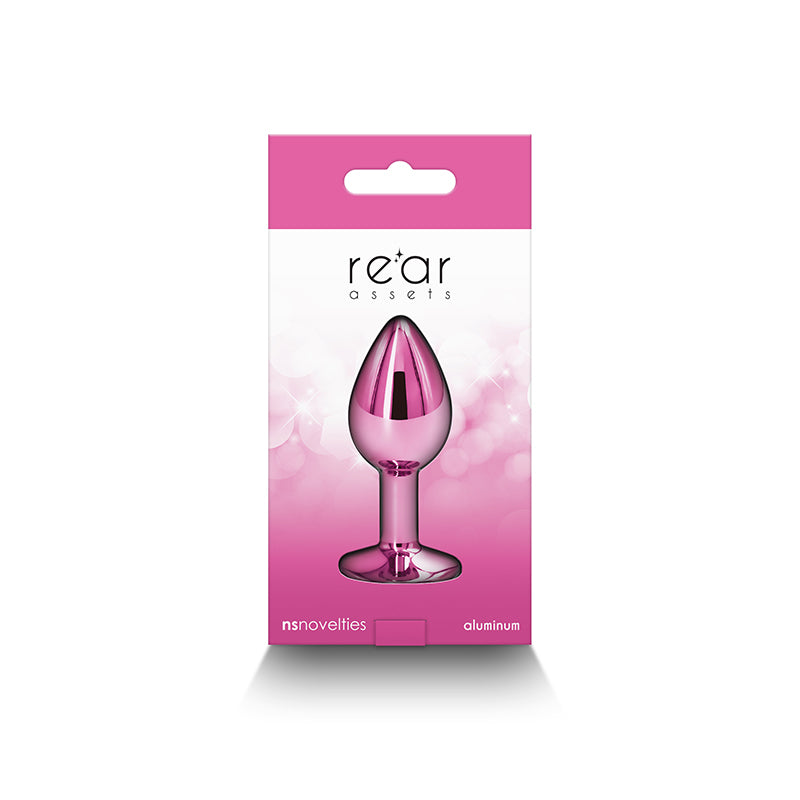 Small pink aluminum anal plug from NS Novelties Rear Assets.