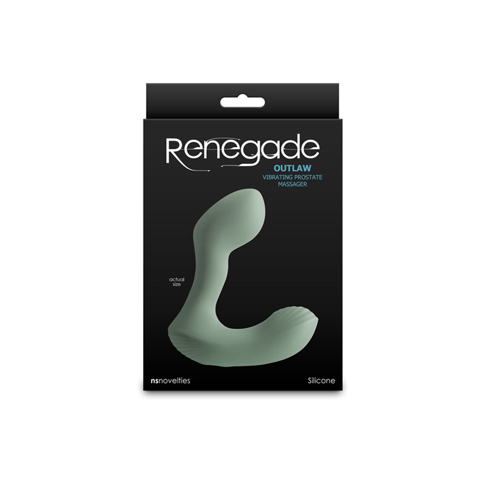 Renegade Outlaw prostate massager in light green silicone.