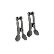 Gunmetal nickel-free metal nipple clamps with ball tips.