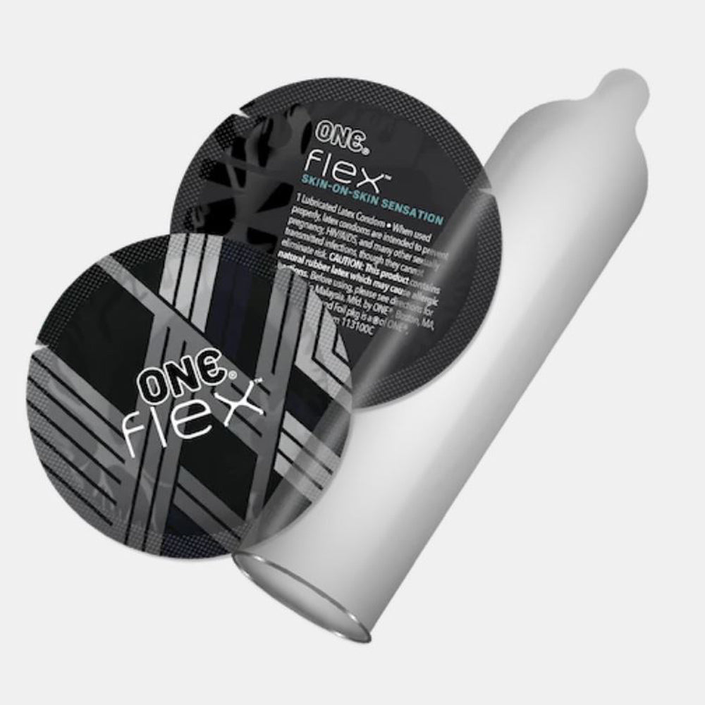 ONE Flex graphene latex condoms, ultra-thin and vegan.