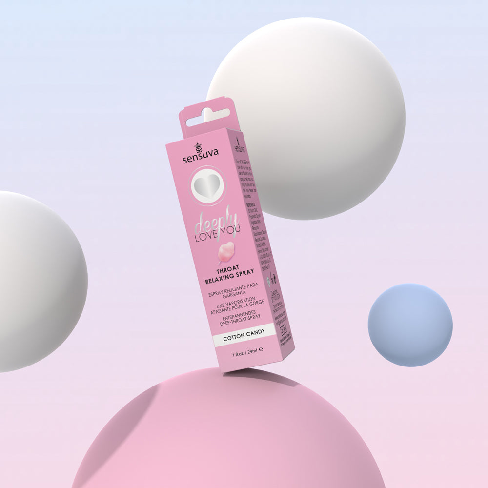 Sensuva Throat Relaxing Spray in Cotton Candy flavor.