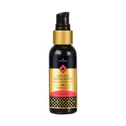 Sensuva natural watermelon flavored water-based personal moisturizer in a black pump bottle.