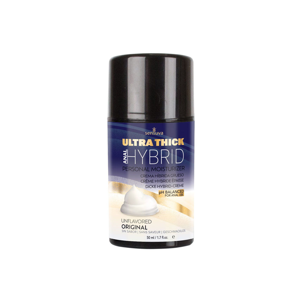 Sensuva Anal Hybrid Personal Moisturizer, ultra-thick and pH balanced.