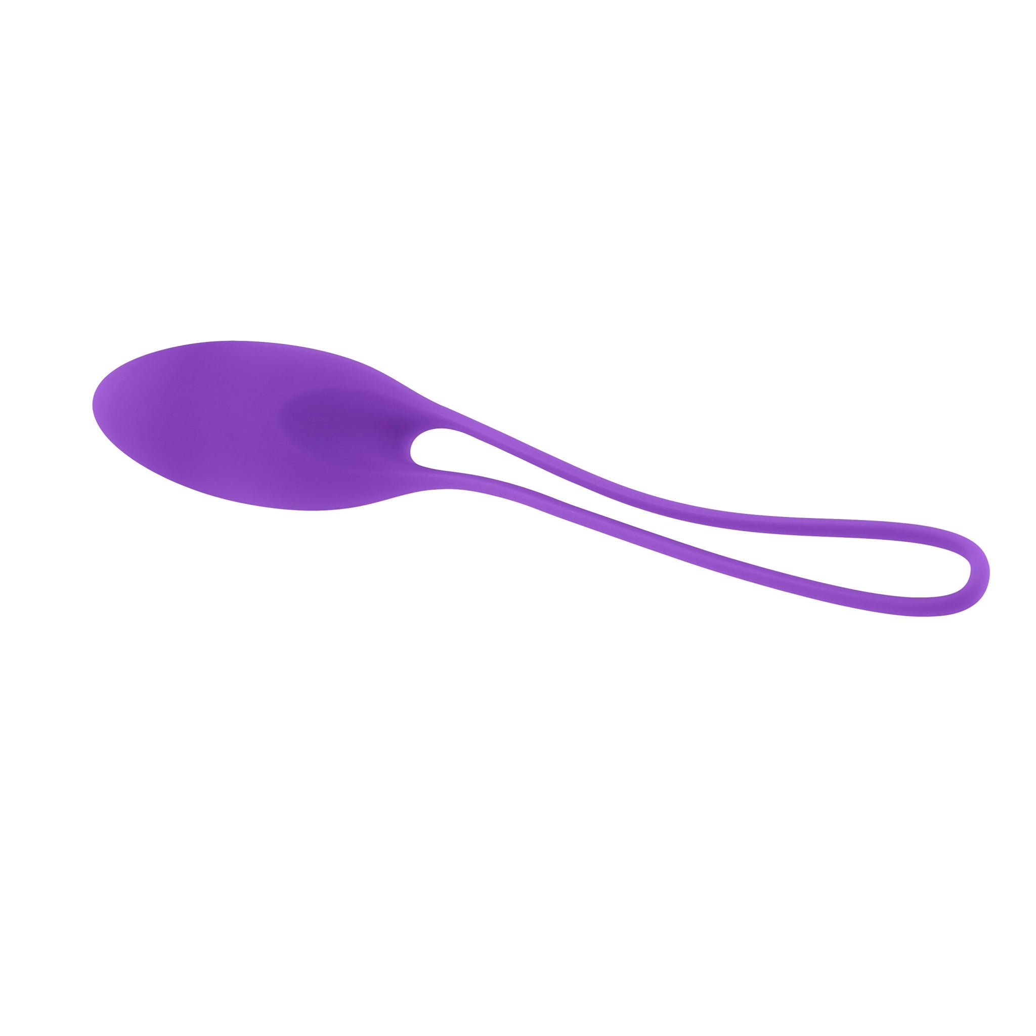 Purple silicone kegel training set with graduated weights.