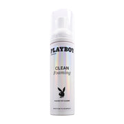 Playboy Clean Foaming Toy Cleanser in a holographic bottle.