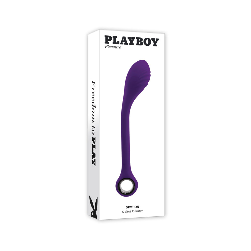 Playboy Spot On G-Spot Vibrator in purple.