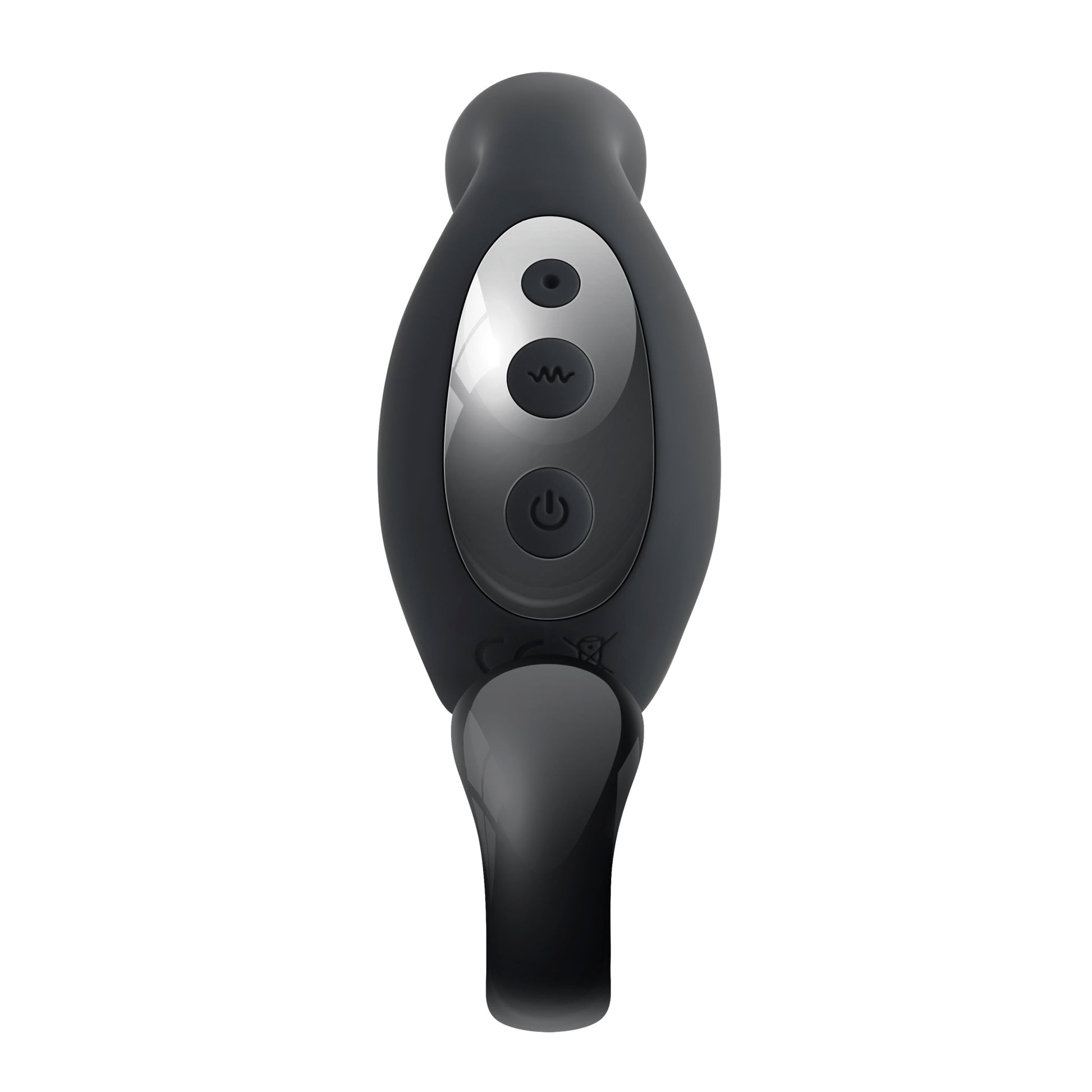 Playboy Come Hither Remote Prostate Massager with power and vibration buttons.
