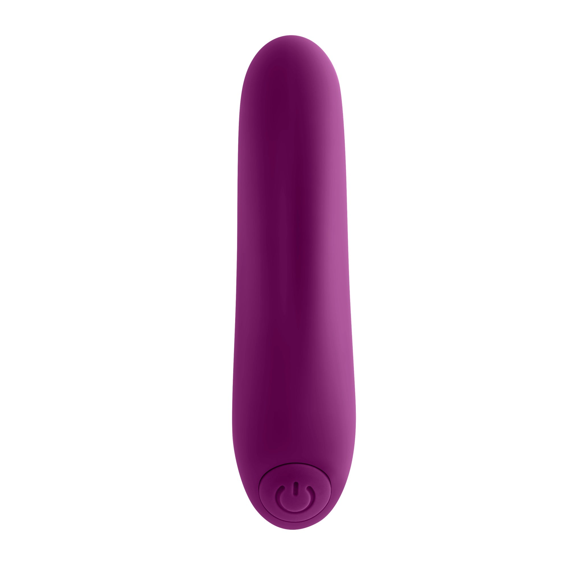 Purple bullet vibrator with a power button.