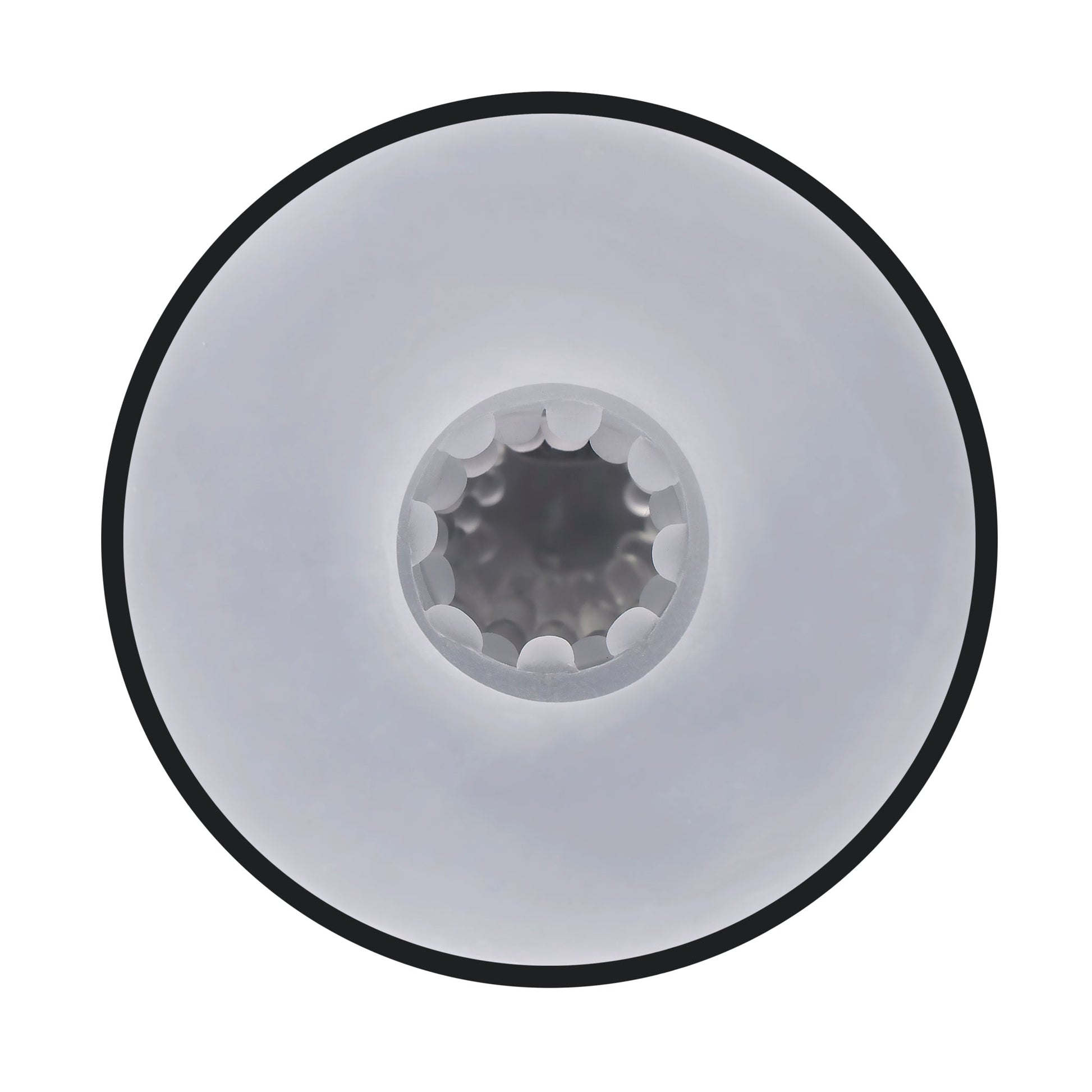 Playboy warming stroker with textured inner sleeve and UV sanitizing stand.