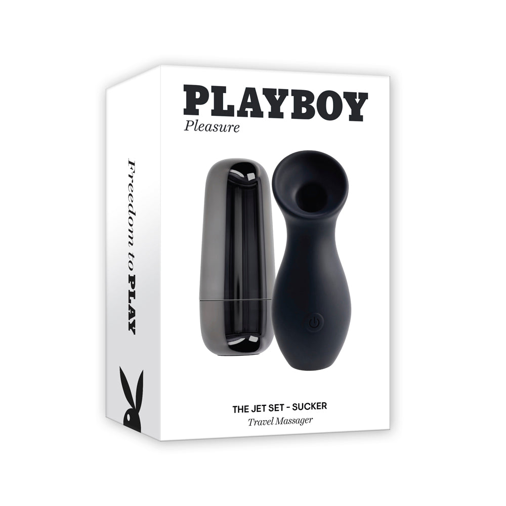 Playboy travel massager in a charging case.
