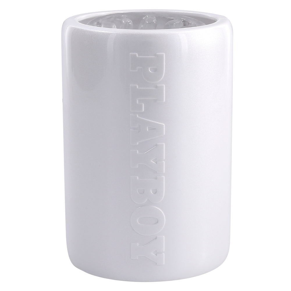 White Playboy masturbator with embossed logo.
