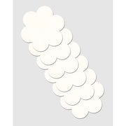 White daisy-shaped pastie refills in a stack.