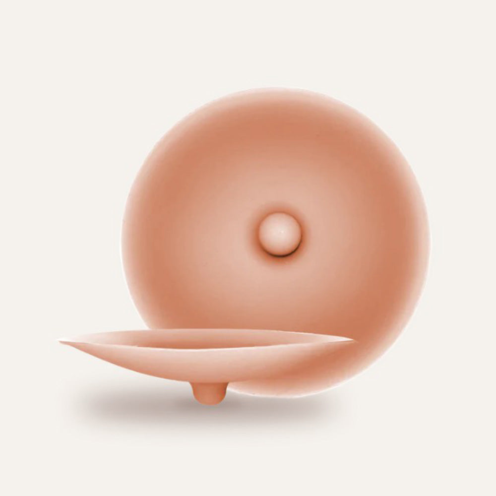 Silicone nipple breast petals with a realistic hard center.