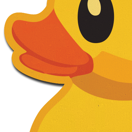 Bright yellow rubber duck shaped waterproof breast pasties.